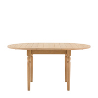 Eton Round Ext Dning Table Natural 1100/1500x750mm