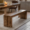 Iowa Dining Bench Natural 1600x360x450mm