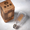 Żarówka LED – przezroczysta, 4W LED E27 ciepła biel, 2200 K, 6 × 6 × 16 cm