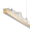 Lampa wisząca MONTANA LONG 125 cm -LED, złota listwa z kryształem