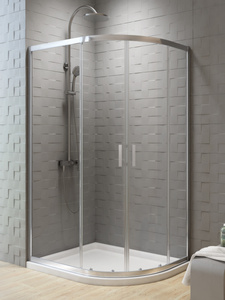 Kabina prysznicowa New Varia, półokrągła, asymetryczna 2D 120x85x200