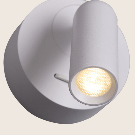 WALL LED READING LIGHT 3W 3000K WHITE METAL - ALUMINIUM - MICROPRISMATIC DIFFUSER