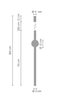 Lampa wisząca O-LINE 93 - LED, 93 cm, czarna