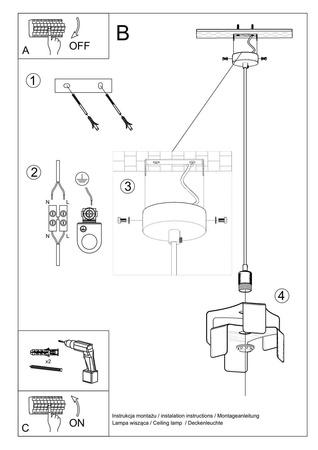 Lampa wisząca TULIP biały