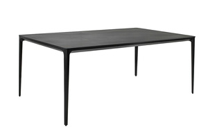 Stół SLIM 180x90 czarny - ceramiczny marmur, aluminium