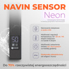Elektryczny grzejnik łazienkowy Navin Avangard 360x800 Sensor, mora czarna, prawy, timer