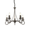 Trafford 5 Pendant Light Antique Silver