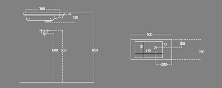 ZUNO 50 umywalka meblowa 50x25cm, biały