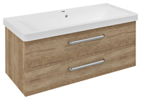 THEIA Szafka umywalkowa 101,4x43,5x44,2cm, 2 szuflady, dąb Alabama