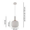 LAMPA WISZĄCA LOFT BIAŁA GATO