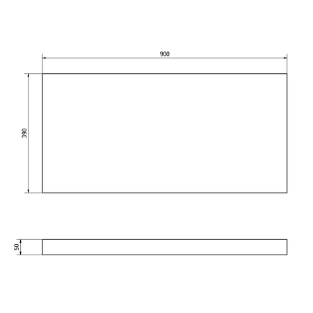 AVICE blat pod umywalkę 90x39cm, grubość 5cm, dąb Rover