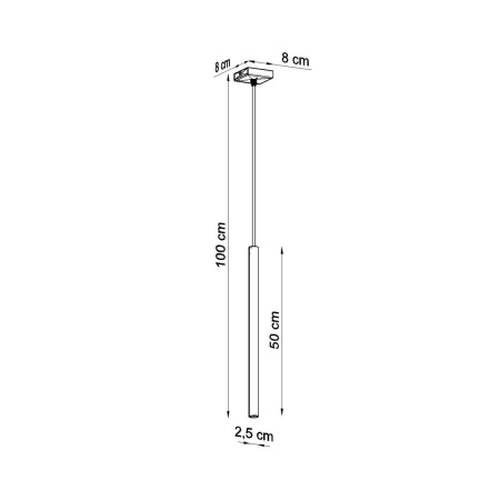 Lampa wisząca PASTELO 1 brązowa