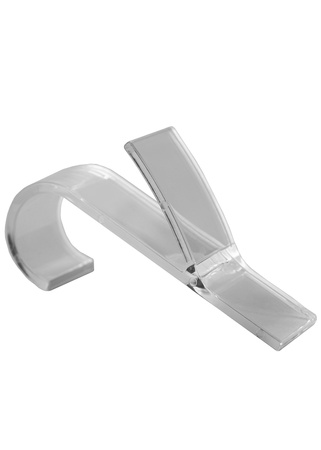 Wieszaczek przezroczysty na grzejnik łazienkowy, plastyk