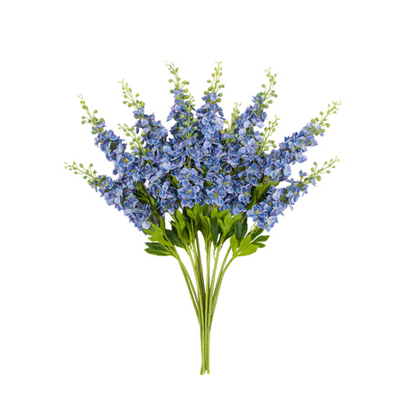 Vintage Hollyhock Floral Stem Tall Blue (12pk)