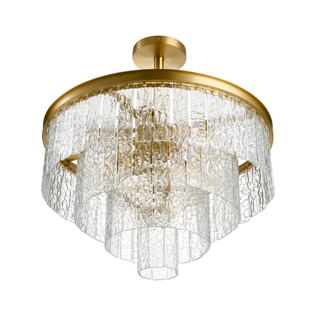 Lampa wisząca ICELAND 60 cm - mosiądz, szkło kryształowe