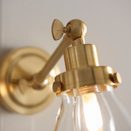 Faraday Bathroom 1 Wall Light Satin Brass