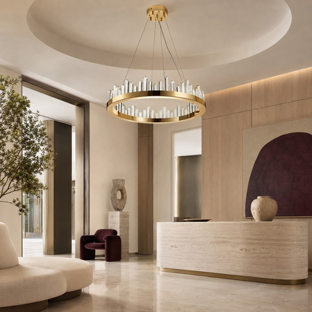 Lampa wisząca LUSSO LED złota 60 cm