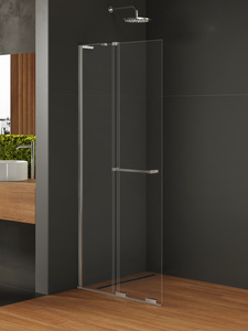 NZ2 Kabina prysznicowa SMART 1D walk-in U 80x200 szkło czyste 8mm Active Shield 2.0 - UCHWYT RELING-WSPORNIK KĄTOWY
