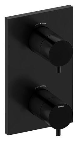 Rozeta maskująca podtynkowej baterii termostatycznej  matowa czerń