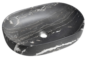 CALEO umywalka ceramiczna nabłatowa, 60x42cm, carnico marmor