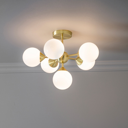 Oscar 6 Ceiling Light Brushed Gold