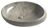 DALMA umywalka ceramiczna nablatowa 68x44 cm, grigio