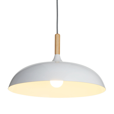 Lampa wisząca SAUCER 45 cm -  biała minimalistyczna oprawa do wnętrz nowoczesnych