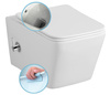PORTO CLEANWASH WC wiszące Rimless, z prysznicem bidetowym i baterią, 36x52cm, biały