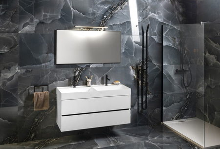 ODETTA szafka umywalkowa 118x50x43,5cm, biały połysk