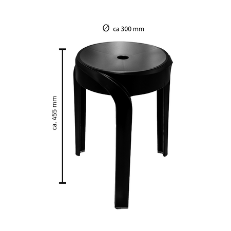 STAN taboret łazienkowy, średnica 30cm, biały