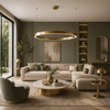 Lampa wisząca CIRCLE 120 cm - LED, ring mosiądz szczotkowany