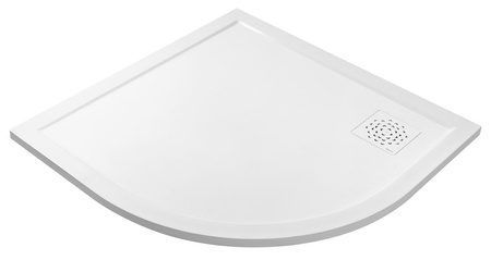XENA brodzik prysznicowy kompozytowy 90x90cm, półokrągły, R550, biały