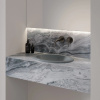 SHELL M+ umywalka podblatowa, 38 x 25 cm, ash grey mat