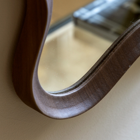Wiggle Mirror Walnut 600x30x900mm