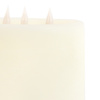LED 3 Wick Candle Ivory 150x150x150mm