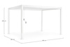 Pergola ogrodowa BIZZOTTO OCEAN 3X4 – biały