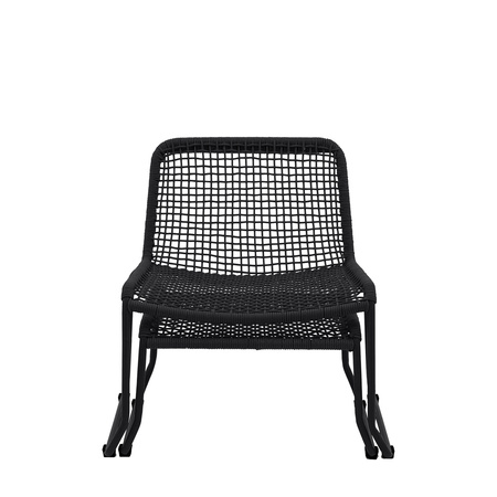 Sassano Lounge Chair with Footstool Black