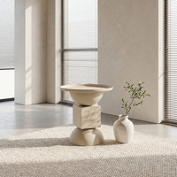 BIZZOTTO Stolik kawowy ALKA 40,5 cm – beżowy, stal malowana, nowoczesny design