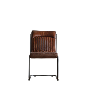 Krzesło skórzane Capri brązowe 520 x 660 x 880 mm