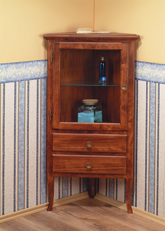 RETRO szafka narożna 60x120x47cm, buk, lewa