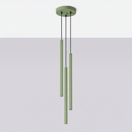 Lampa wisząca PASTELO 3P szałwiowa