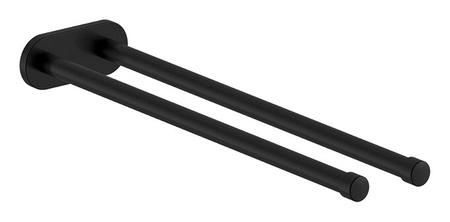 Podwójny reling na ręczniki 40 cm - Nieruchomy matowa czerń