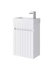 Szafka łazienkowa wisząca z umywalką 40 cm biały mat MISENO 001-SU40-01+TR41355