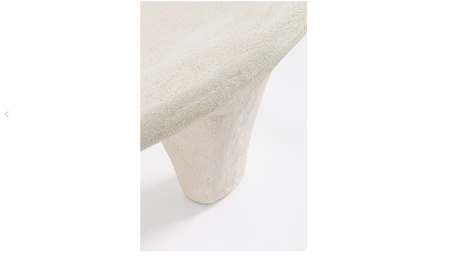 BIZZOTTO Stolik kawowy ALBIN 102×62 cm – beżowy, poliresin, designerski stolik nowoczesny