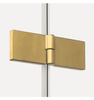 Kabina prysznicowa NEW SOLEO GOLD BRUSHED 2D kwadratowa 90x90x195 szkło czyste 6mm Active Shield 2.0 - składane