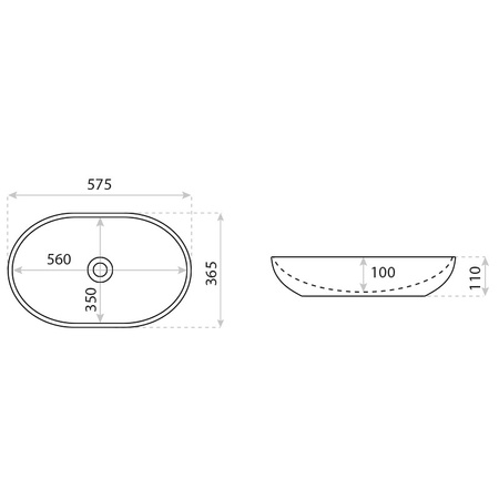 Umywalka nablatowa Hera