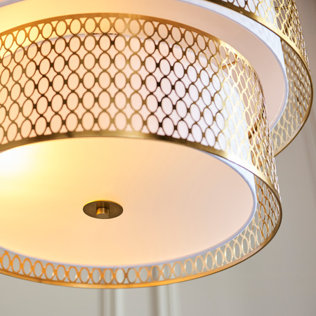Cordero 6 Pendant Light Gold/White