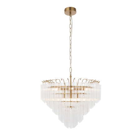 Toulouse 12 Pendant Light Clear Ribbed Glass