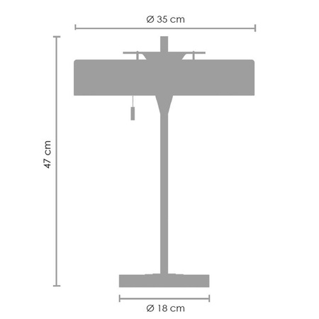 Lampa stołowa ARTDECO - biało - złota