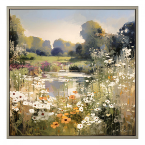 Wildflower Reflections Framed Canvas 500x30x500mm